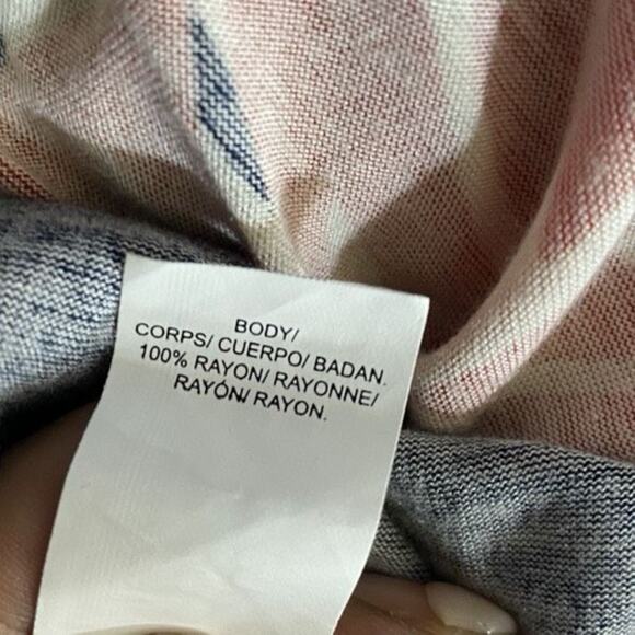 187. Lucky Brand Strapless Maxi Dress - Small - Navy Blue/Orange - Boho Chic - Picture 8 of 12